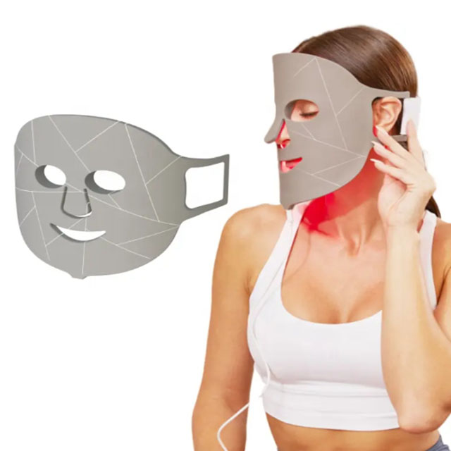 Mascarilla facial portátil de terapia de luz infrarroja roja